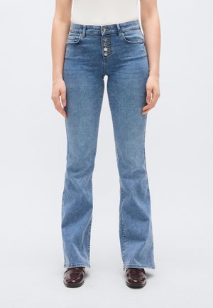 ONLLUSH FLY - Blugi evazați - light blue denim