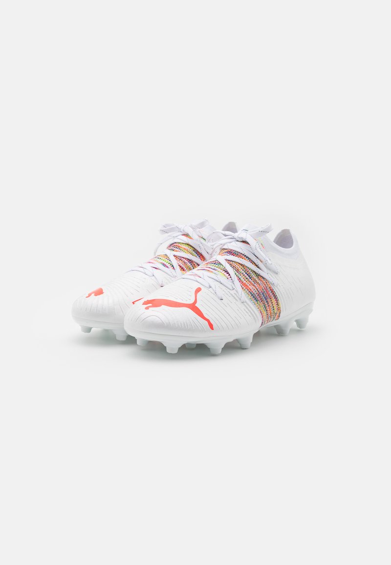 Puma Future Z 2 1 Fg Ag Jr Unisex Moulded Stud Football Boots White Red Blast White Zalando Ie