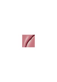 Gloss labbra rosa cremoso con una consistenza liscia; presenta sottili glitter e una finitura lucida, si estende in una linea curva su uno sfondo bianco.