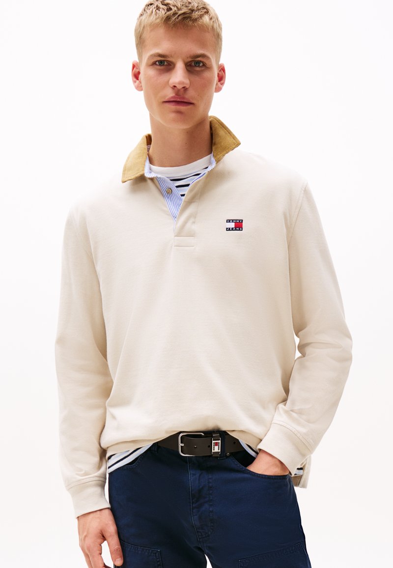 Tommy Jeans - MIX RUGBY  - Maglietta a manica lunga - newsprint, Ingrandire