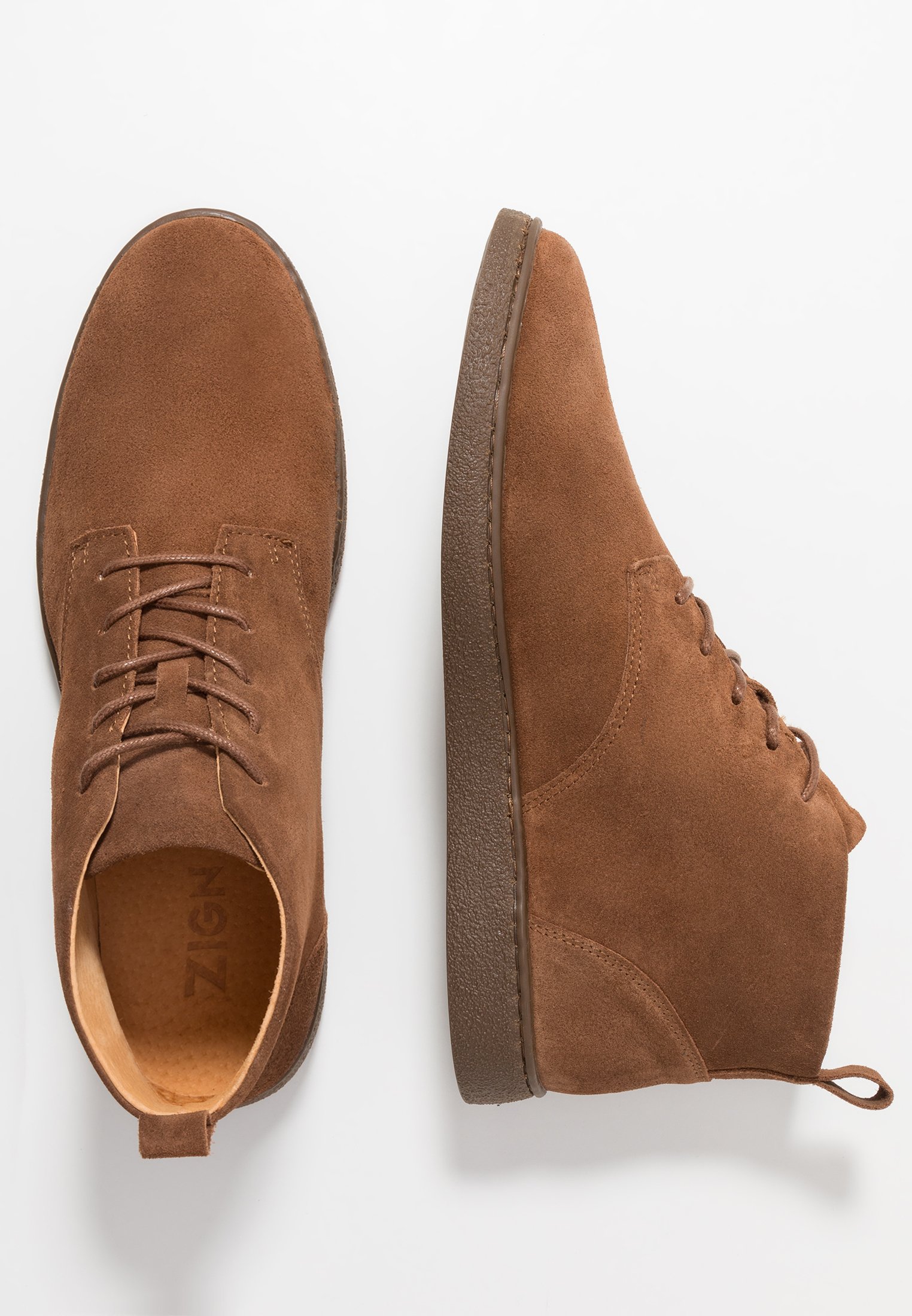 Zign LEATHER - Botines con cordones - brown/marrón - Zalando.es