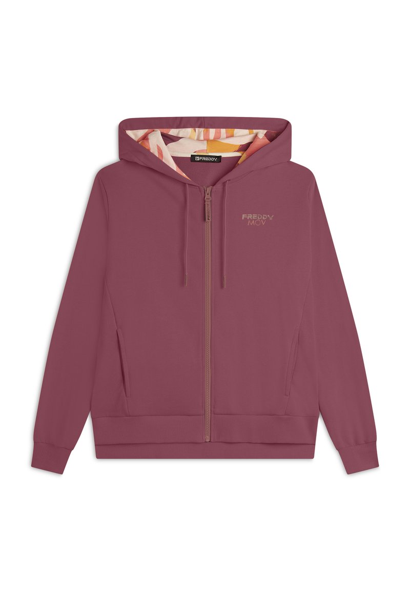 Freddy Felpa con zip - purple zebraanimaliermulticolo