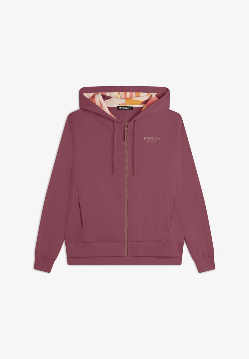 Freddy Felpa con zip - purple zebraanimaliermulticolo