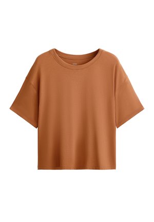 BOXY SHORT-SLEEVED  - T-shirt basic - brown