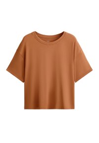BOXY SHORT-SLEEVED  - Basic T-shirt - brown