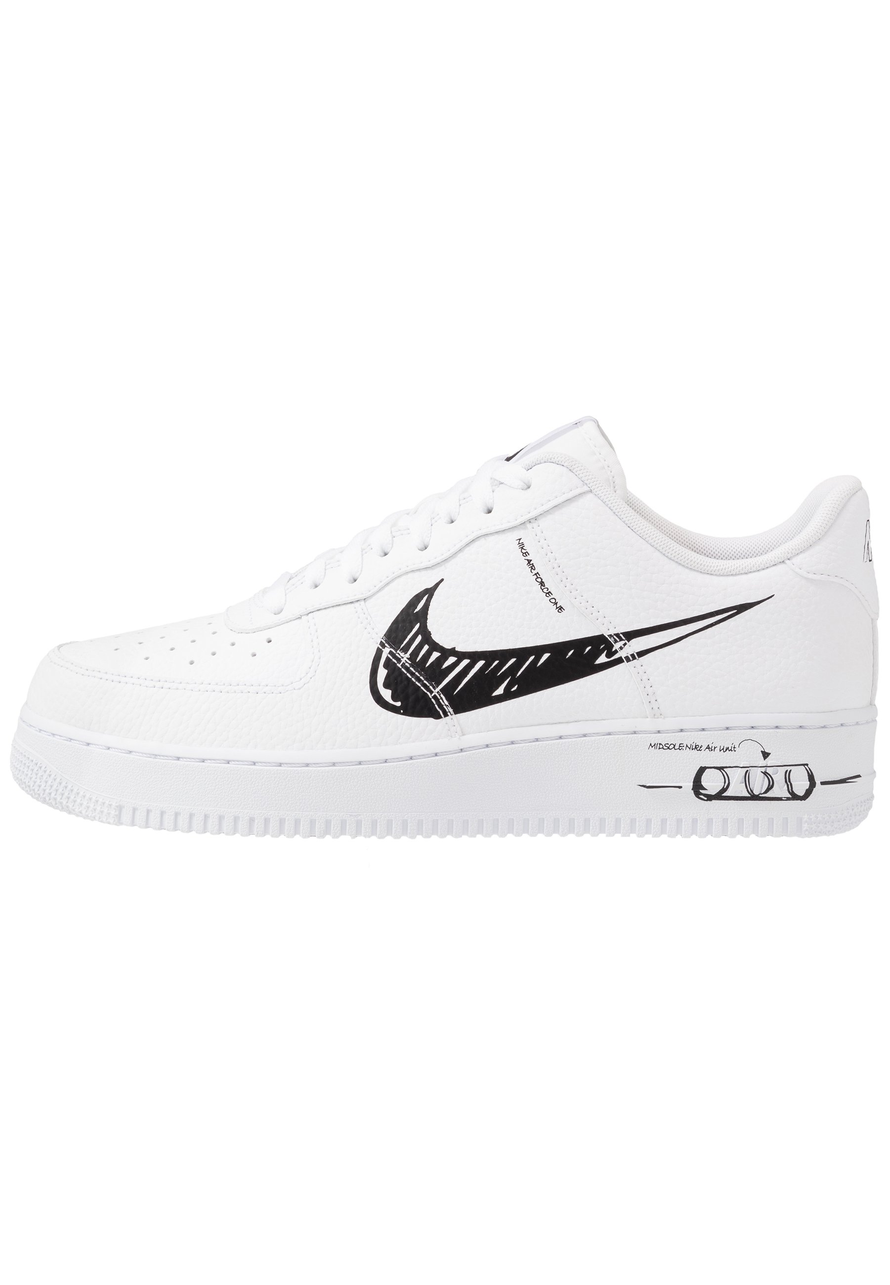 Nike Sportswear Air Force 1 Sneaker Low White Black Weiss Zalando De