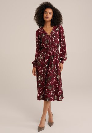 WE Fashion Skjortklänning - red