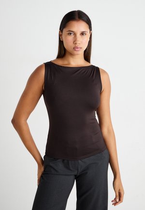 ANNIE BOATNECK SLEEVELESS  - Top - dark brown