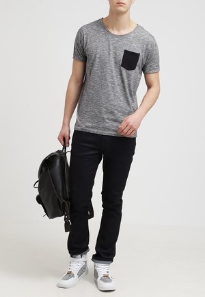 Selected, T-shirt basique - mottled dark grey