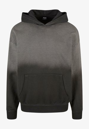 Bluza z kapturem w gradientowym wzorze, przechodzącym od jasnoszarego do ciemnoszarego. Posiada przednią kieszeń oraz ściągacze na mankietach. Miękka tekstura materiału.