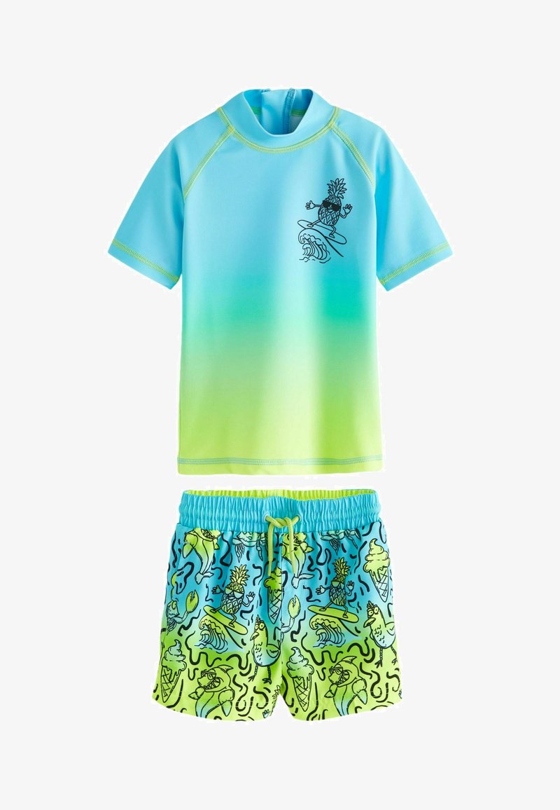 Next SUNSAFE SET - REGULAR FIT - Tracksuit bottoms - blue dip dye
