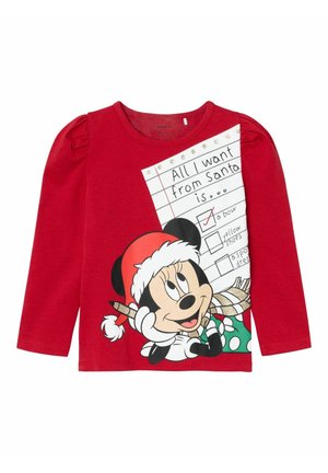Name it MINNIE MAUS WEIHNACHTS - Langærmet T-shirt - jester red