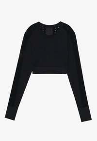 SEAMLESS LONG SLEEVE TOP - Ilgarankovis viršutinės dalies drabužis - black