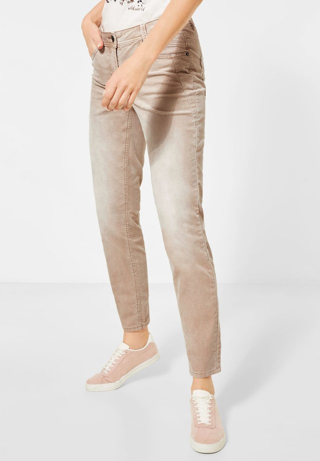 jeans beige femme