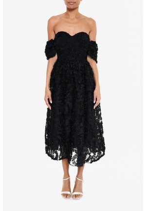 True Decadence APPLIQUE BARDOT MIDAXI SKATER - Vestito elegante - black