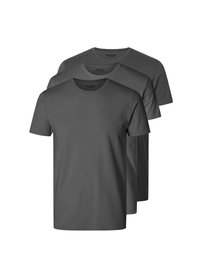 Selected Homme SLHROLAND O NECK TEE 3 PACK  - Paprasti marškinėliai - medium grey melange