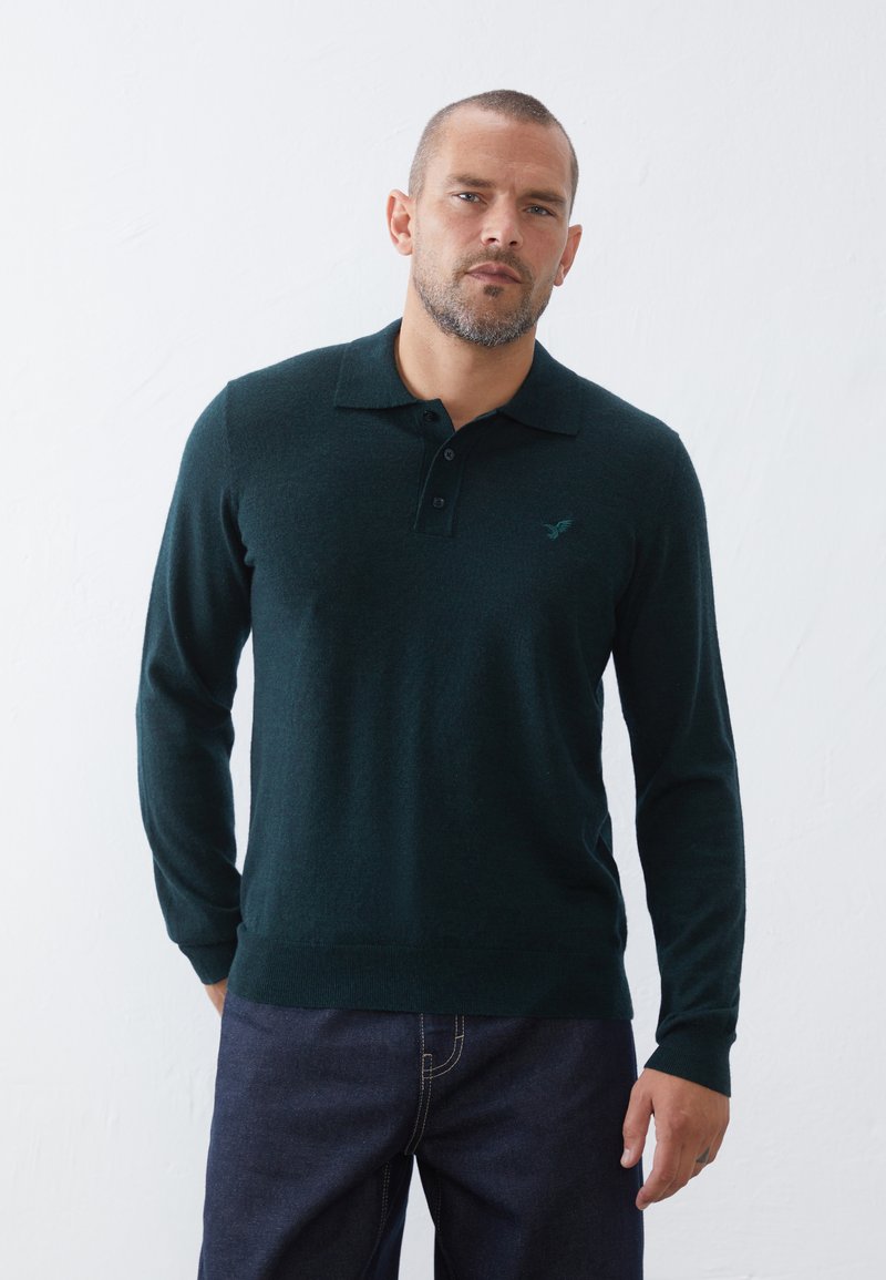 Pier One WOOL JUMPER - Strikkegenser - mottled dark green