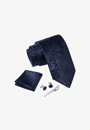 SET - Kaklaraištis - Paisley Dunkelblau