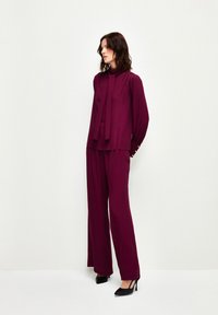 adL TIE DETAILED LONG SLEEVE - Camicetta - damson