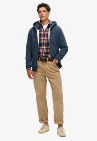 Superdry & Co ESSENTIAL LOGO HOOD TRACK  - Sudadera con cremallera - blau