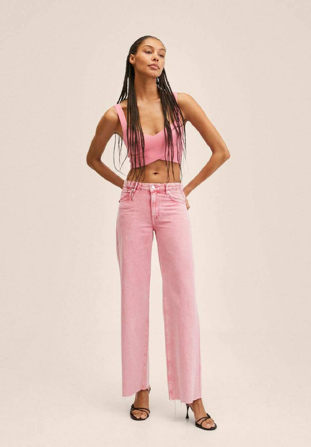 Mango AGNES - Jeans a zampa - rose bonbon/rosa fluo - Zalando