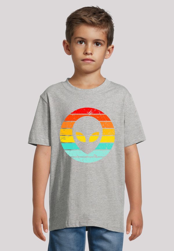 ALIEN GESICHT RETRO SUNSET - T-Shirt print