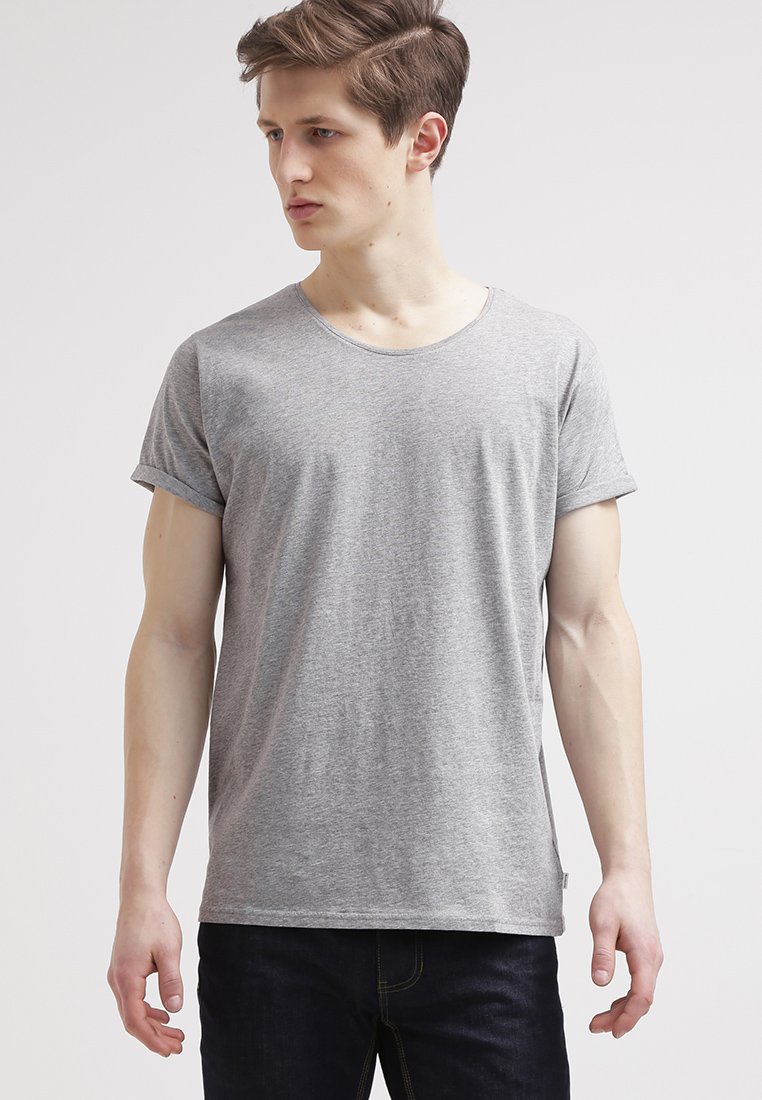 Resteröds JIMMY SOLID - T-shirts basic - grey melange