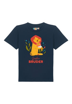 LÖWEN GROSSER BRUDER - Print T-shirt - french navy
