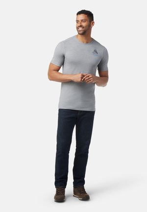 MEN’S WILDERNESS SUMMIT SHORT SLEEVE GRAPHIC TEE SLIM FIT - Print T-shirt - light gray heather