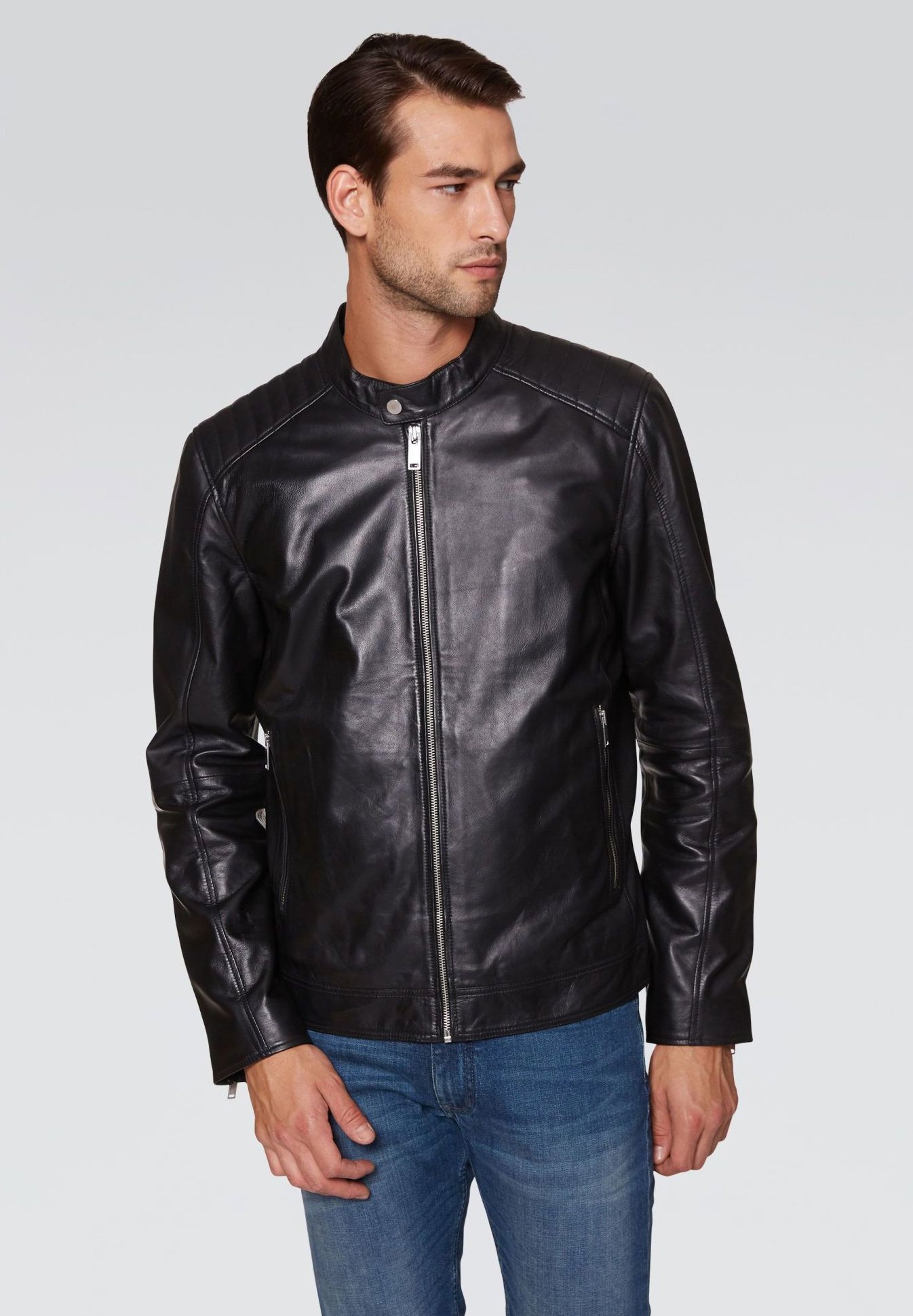 Conbipel CONBIPEL REAL LEATHER BIKER JACKET - Giacca di pelle - nero -  Zalando.it