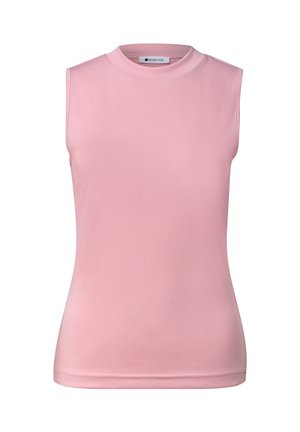 Street One, SILK-LOOK TOP WITH TURTLENECK - Débardeur - vintage blush