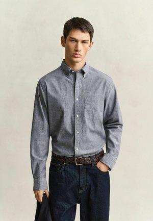 GANT, GANT MÉLANGE ARCHIVE POPLIN SHIRT - Chemise - dark indigo melange