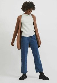 VILA VIRIL OPEN CARDIGAN - Strickjacke - portabella