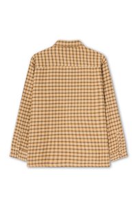 Kaotiko HELSINKI CHECKED SHIRT UNISEX - Blúzka so zapínaním na gombíky - ochre