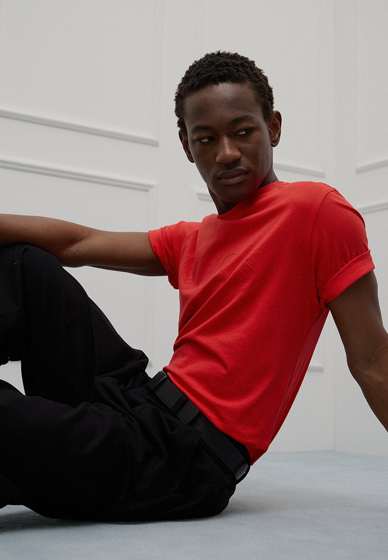 Boss T-shirt print rood Boss T-shirt print rood