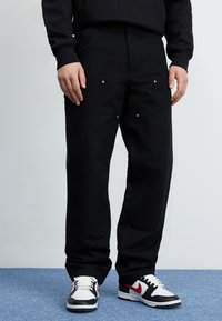 Carhartt WIP DOUBLE KNEE PANT - Broek - black rigid