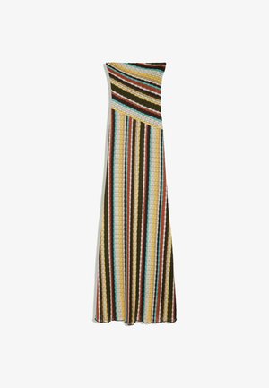 Bershka, BANDEAU MIDI DRESS - Svetríkové šaty - brown