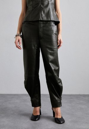 Proenza Schouler White Label KAY PANT - Bőrnadrágok - black