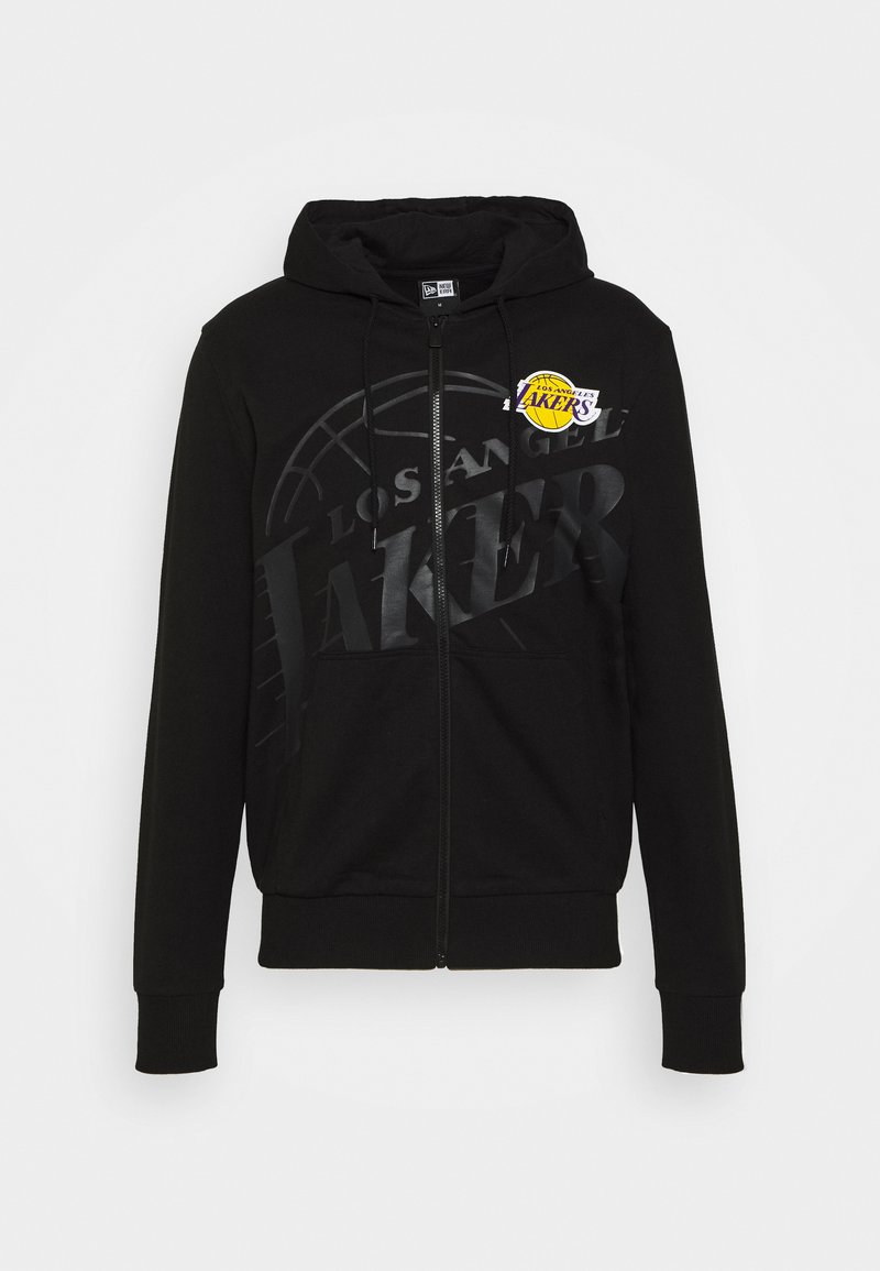 New Era Nba Los Angeles Lakers Big Logo Full Zip Hoody Club Wear Black Zalando Co Uk