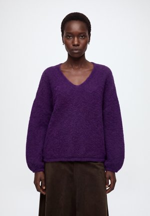 Pieces, PCALLIE V-NECK - Пуловер - acai