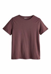 Bordeaux crew neck t-shirt lavet af glat bomuldsstof. Korte ærmer og en afslappet pasform. Minimalistisk design uden fremtrædende mønstre eller accenter.