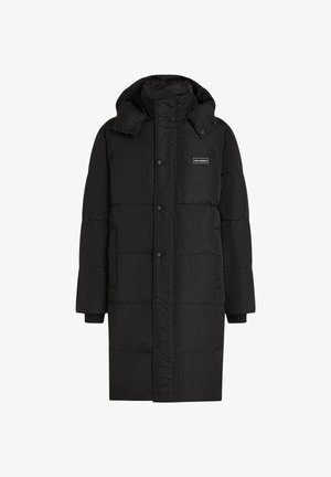 KARL LAGERFELD, KARL LAGERFELD JACKET LONG HOODED PUFFER - Donsjas - black