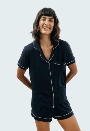 Chelsea Peers BUTTON UP SET - Pigiama - navy