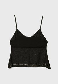 Stradivarius EMBROIDERED STRAPPY - Top - black