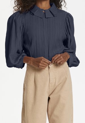 Hemdbluse - mottled black