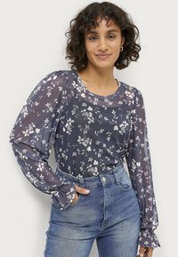 Ellos Collection Bluse - beige geblümt
