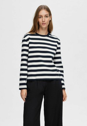 Selected Femme GESTREIFTES - Langærmet T-shirt - dark sapphire