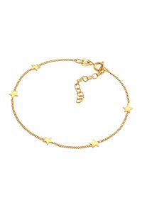 Guldstjärna armband med en delikat kedjedesign, prydnad av fem jämnt fördelade, polerade stjärnaccenter. Justerbart lås.