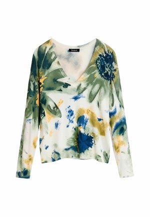 Desigual, THIN PRINTED SWEATER - Trui - green