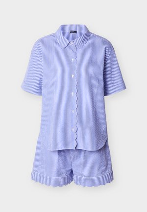 SHORT SLEEVE SHIRT SHORT - Pyjama - amparo blue